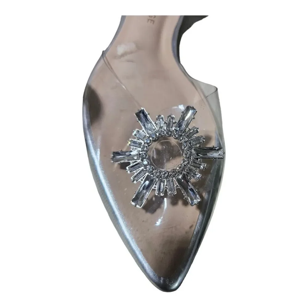 RAMPAGE Clear Jeweled Bling Flats‎ - Size 7 1/2 - Picture 4 of 8